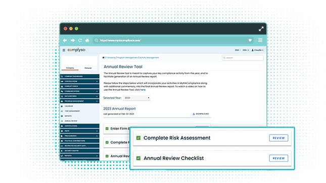 COMPLY Control Room Product Screenshots